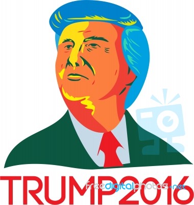 Trump President 2016 Republican Retro Stock Image