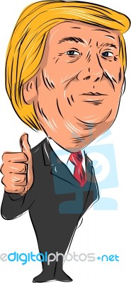 Trump President 2016 Thumbs Up Stock Image