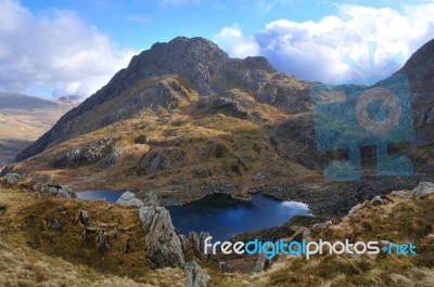 Tryfan In Snowdonia Stock Photo