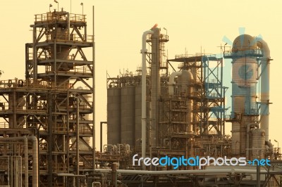 Tube ,chimney And Manufacturing Pipi Line Ind Heavy Petrochemica… Stock Photo