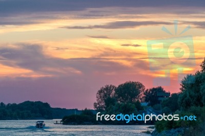 Tulcea, Danube Delta/romania - September 22 : High Speed Tourist… Stock Photo