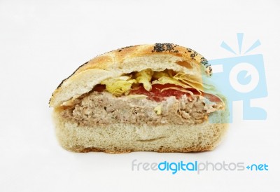 Tuna Fish Sandwich Stock Photo