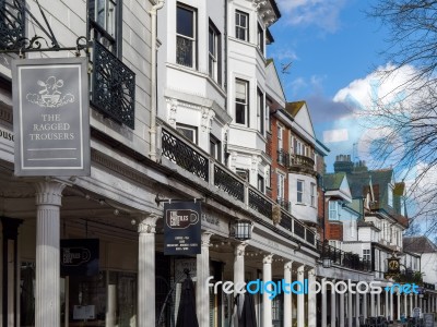 Tunbridge Wells, Kent/uk - January 5 : View Of The Pantiles In R… Stock Photo