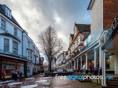 Tunbridge Wells, Kent/uk - January 5 : View Of The Pantiles In R… Stock Photo