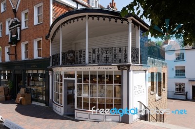 Tunbridge Wells, Kent/uk - June 30 : Unusual Shop In The Pantile… Stock Photo