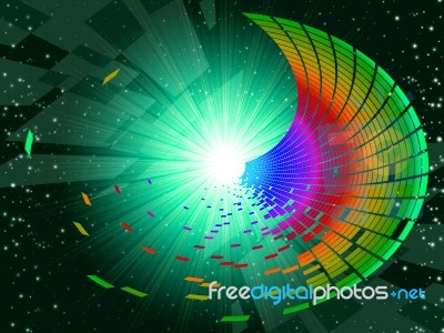 Tunnel Colourful Shows Deep Space And Astronomy Stock Image