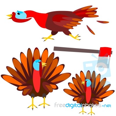 Turkey And Axe Stock Image