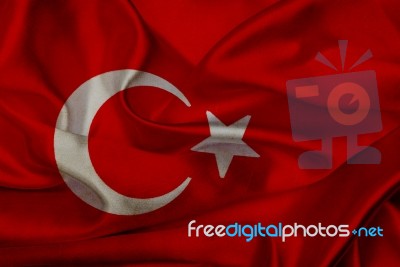 Turkey Grunge Waving Flag Stock Image