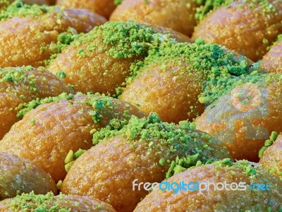 Turkish Dessert (oriental Sweets) Stock Photo