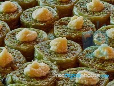 Turkish Dessert (oriental Sweets) Stock Photo