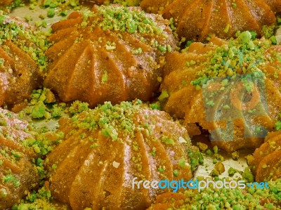 Turkish Dessert (oriental Sweets) Stock Photo