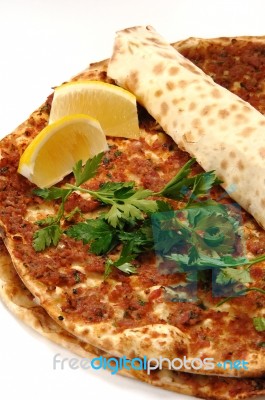 Turkish Pizza Stock Photo