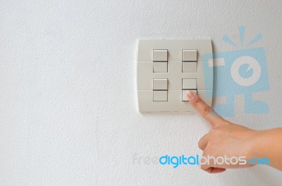 Turn Off The Switch Stock Photo