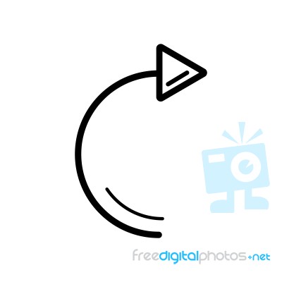 Turn Right Arrow  Symbol Icon  Illustration On White Stock Image