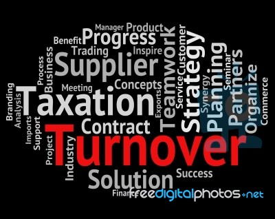 Turnover Word Means Gross Sales And Income Stock Image