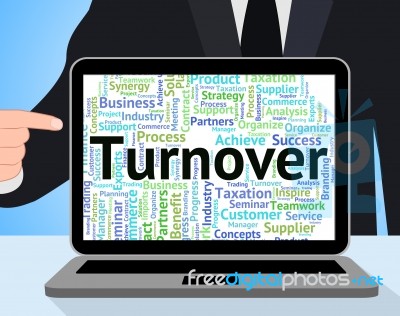 Turnover Word Means Wordcloud Text And Turnovers Stock Image