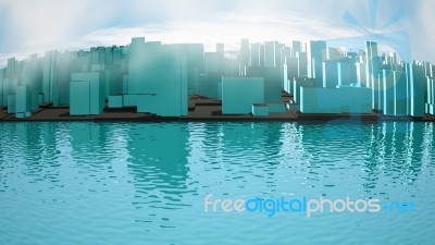 Turquoise City Stock Image