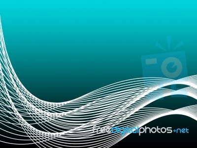 Turquoise Curvy Background Shows Graphic Design Or Modern Art Stock Image