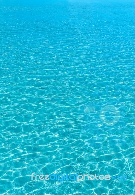 Turquoise Sea Water Surface Stock Photo