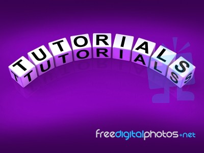 Tutorials Blocks Refer To Tutoring Teaching And Training Stock Image