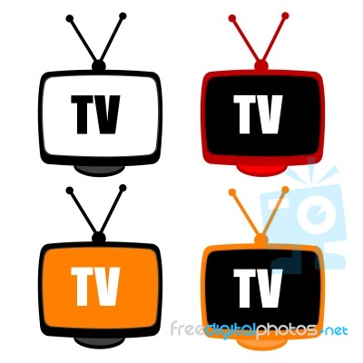 Tv Icons Stock Image