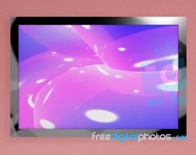 TV Monitor With Pink Stock Image