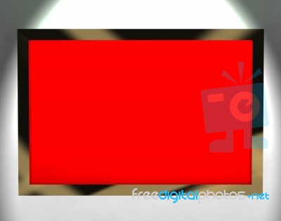 TV Monitor With Red Blank Stock Image