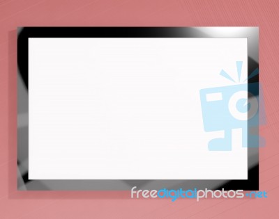 TV Monitor With White Blank Stock Image