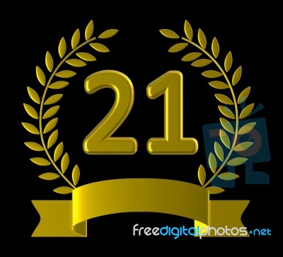 Twenty First Represents Birthday Party And Anniversaries Stock Image