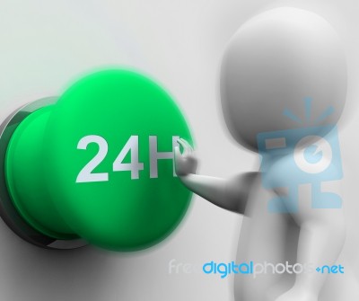 Twenty Four Hours Pressed Shows Available 24h Stock Image