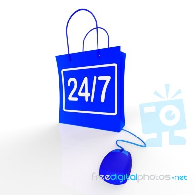 Twenty-four Seven Bags Show Online Shopping Availability Stock Image