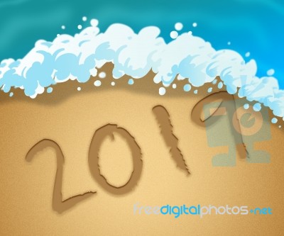 Twenty Nineteen Represents 2019 New Year 3d Illustration Stock Image