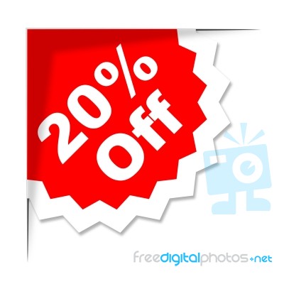 Twenty Percent Off Means Promotion Promotional And Closeout Stock Image