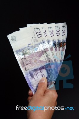 Twenty Pound Notes Stock Photo