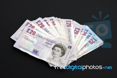 Twenty Pound Notes Stock Photo