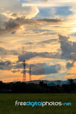 Twilight Time Sunrise Stock Photo