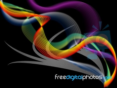 Twisting Background Means Colored Wavy Lines And Shadow
 Stock Image