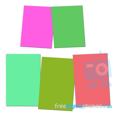 Two And Three Blank Paper Slips Show Copyspace For 2 Or 3 Letter… Stock Image