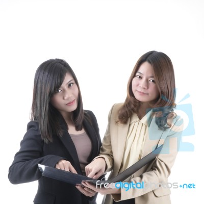 Two Asian Business Stock Photo