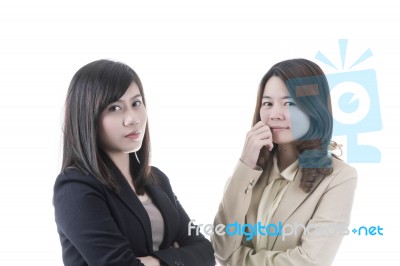 Two Asian Business Stock Photo