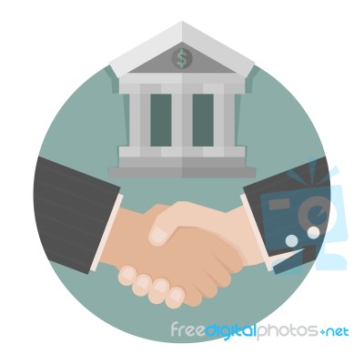 Two Business Man Shakehand Stock Image