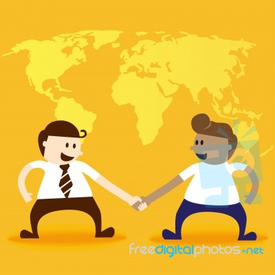 Two Business Men Shake Hand Stock Image