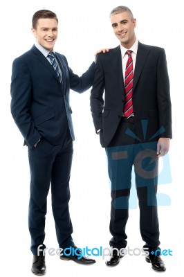 Two Business Partners Posing Together Stock Photo