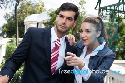 Two Business People Stock Photo