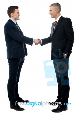 Two Businessmen Have An Agreement Stock Photo