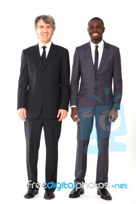 Two Businessmen Smiling Stock Photo