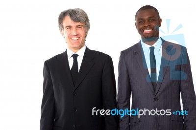 Two Businessmen Smiling Stock Photo