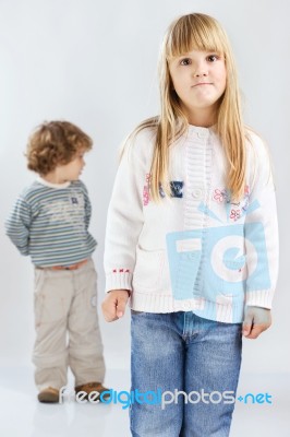 Two Children Stock Photo