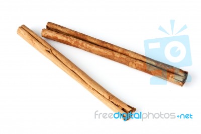 Two Cinnamon Sticks Stock Photo