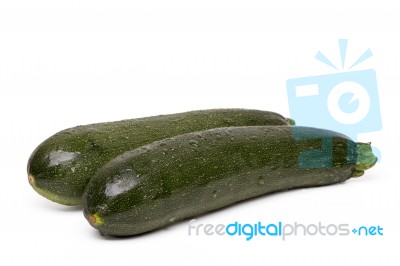 Two Courgettes Vegetables Stock Photo